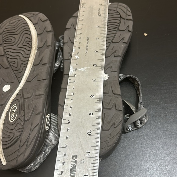 Grey and black Chaco sandals! Size women’s 10 - Picture 3 of 5
